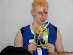 Josh (Neon Genocide) with his photo to sign. 