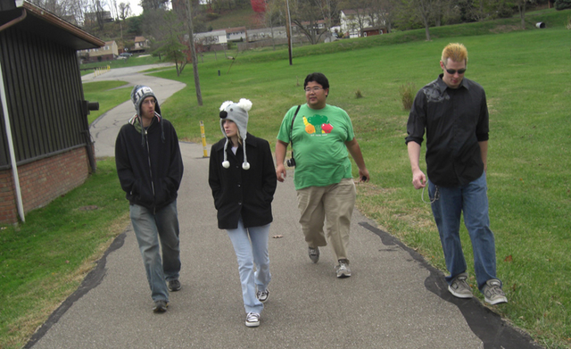Walking! And rockin' my awesome Koala hat while doing it!