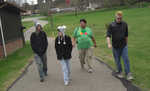Walking! And rockin' my awesome Koala hat while doing it!