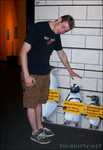 He so tall, Penguin so short!